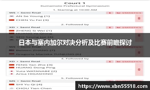 日本与塞内加尔对决分析及比赛前瞻探讨