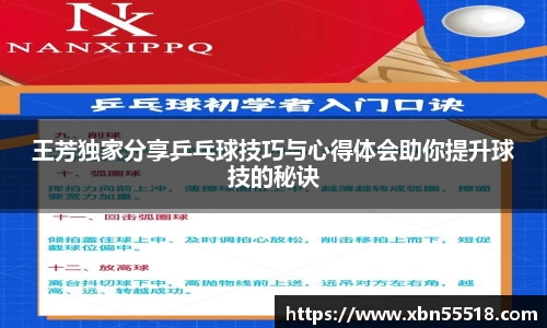 王芳独家分享乒乓球技巧与心得体会助你提升球技的秘诀